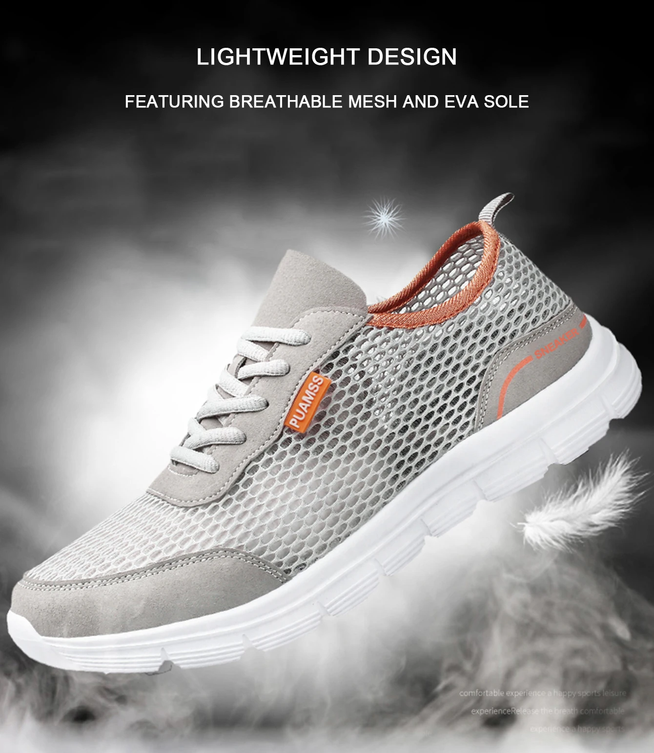 Herren Sneakers Sommer Mesh Laufschuhe leichte und atmungsaktive Sneakers für Herren – Detail 3
