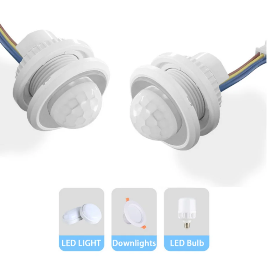 LED Embedded PIR pir sensor switch AC 85V-265V IR Infrared Motion Sensor Switch for Home Lighting Induction regulate