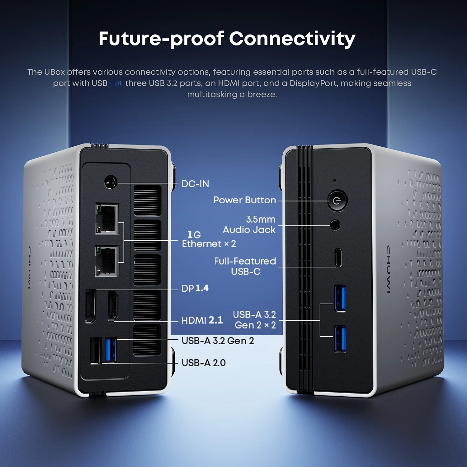 CHUWI UBox Mini PC AMD Ryzen 5 6600H 16GB DDR5 512GB SSD Windows