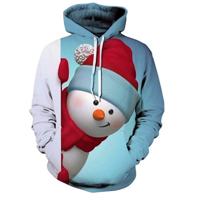 

2021 New Men Hoodie Cute Naughty Well-behaved and Funny Christmas Snowman Printed Casual Style Hoodie 3D Printed Male Hoody