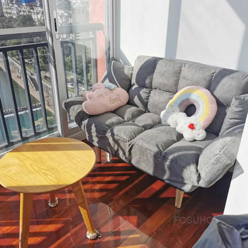 Small Family Living Room Sofas Single Lazy Sofa Bedroom Armchair Home Furniture Apartment Rental House Simple Mini Sofa Bed U