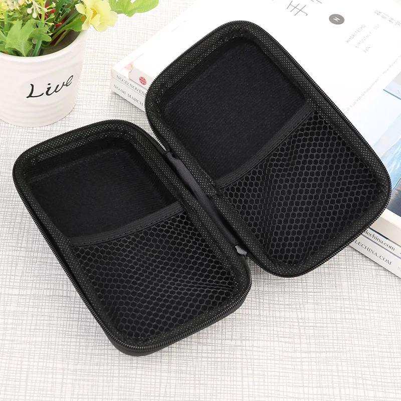 Portable Storage Bag Power Bank Cable EVA Hard Case Earphone Phone Holder Travel Digital Accessories Buckle