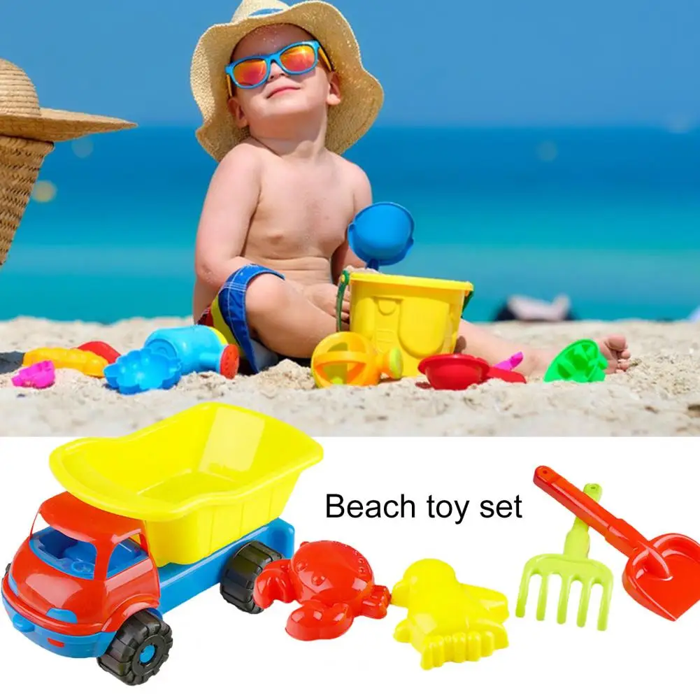 

Sand Toys 5Pcs/Set Useful Reusable Vivid Color Load Car Sand Digging Tools Gift