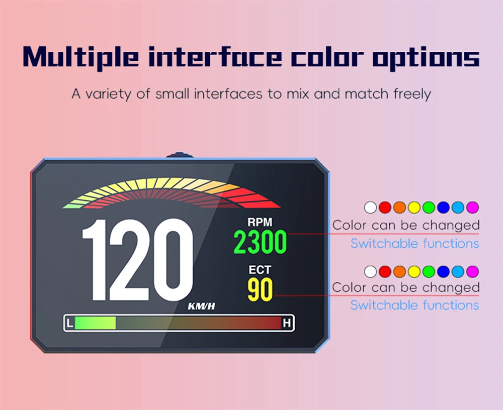 Head Up Display HUD Display P16 OBD OBD2 Head Up Display Car Digital Speedometer