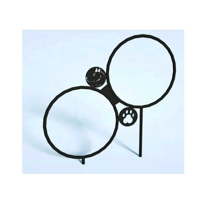 

GYX-D09 Dog Park Playground Equipment Two Circles Hoop Jump