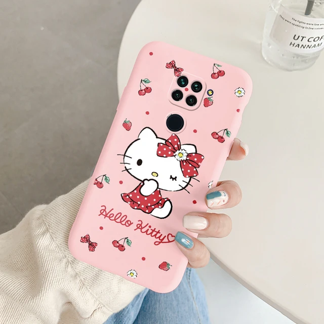 pink redmi note kitty back cover