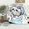 Cute Momonga C-Chiikawa Cartoon Blanket Plush Nap Sofa rug for Living Room Warm Office Bedroom Birthday Home Travel Kid Gifts 1
