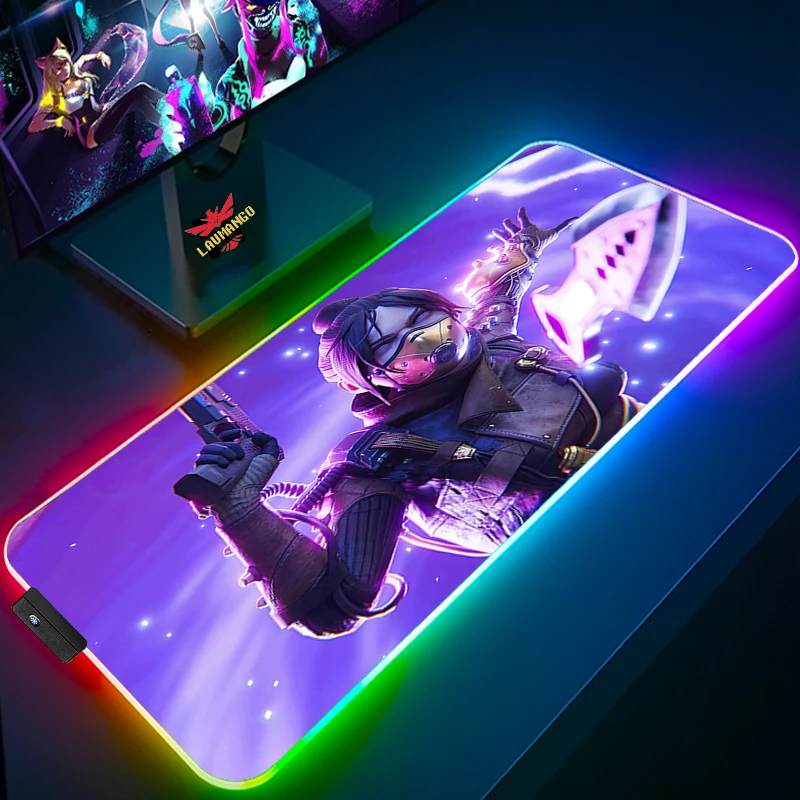 Apex Legends Mouse Pad With Backlight Gamer Keyboard Backlit Mat Gaming Pc Computer Accessories