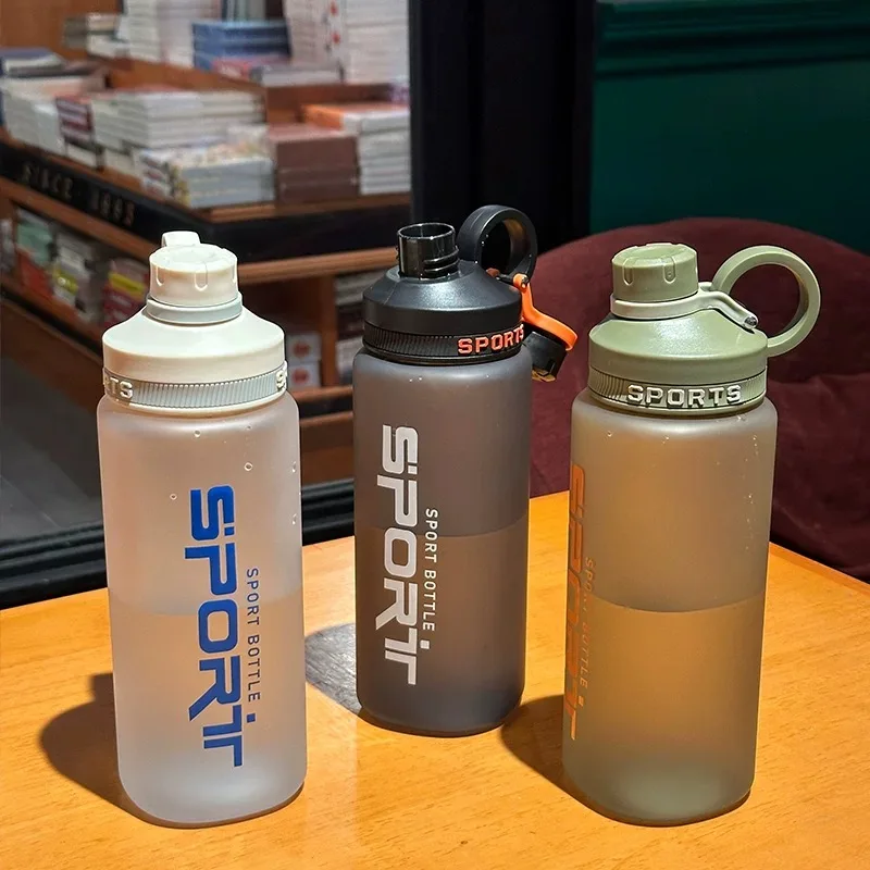 1000ml/1500ml Portable Sport Water Bottle With Filter Durable Gym Fitness Outdoor Camping Cycling Hiking Drinking Plastic Bottle