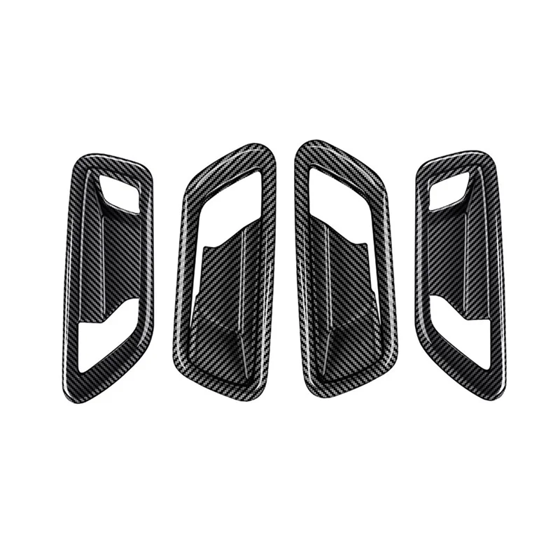 

Для 2022 + наклеек на внутреннюю дверную ручку из углеродного волокна, аксессуары для украшения внутренней двери