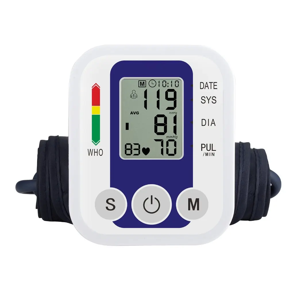Arm Automatic Blood Pressure Monitor Medical BP Sphygmomanometer Pressure Meter Tonometer For Measuring Oxygen Saturation Meter