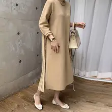 

VONDA Women Plain Dress 2022 Autumn Long Sleeve Robe Femme Casual Loose Maxi Long Dress Beach Holiday Vestidos Oversize Sundress