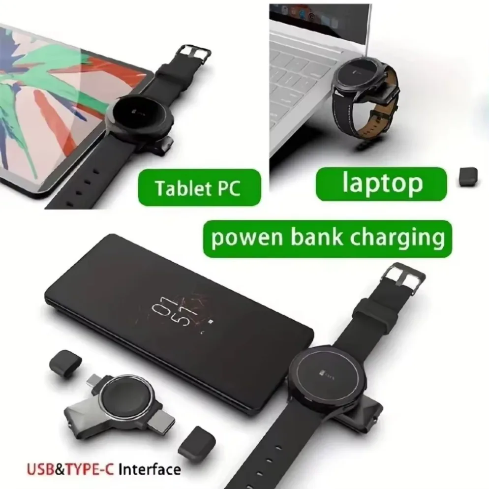 Watch Wireless Charger Portable Fast Charging Dock Station Adapter For Samsung Galaxy Watch 5 Pro 5/4/3 Active 2/1 Gear Sport/S3