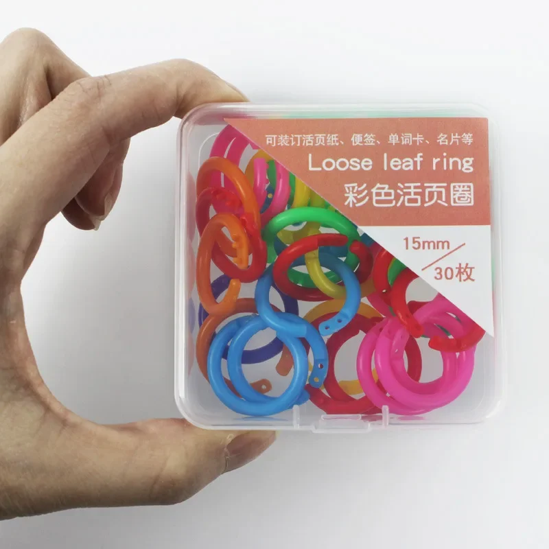 Plastic Binding Rings 15/20/28/40mm Plastic Ring Binder for DIY Albums Circle Loose-leaf Book