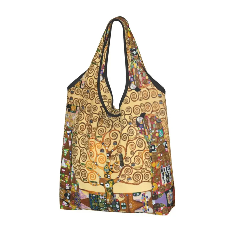 

Gustav Klimt Tree Of Life Stoclet Frieze Reusable Bag Shopping Foldable Grocery Bags 50lb Heavy Duty Lightweight Gift Tote Bags