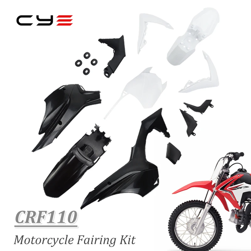 

Motorcycle CRF 110 Full Body Plastic Cover Kit Fender Fairing Set For Honda CRF110 XR 110 13-15 Dirt Pit Dirt Bike Parts