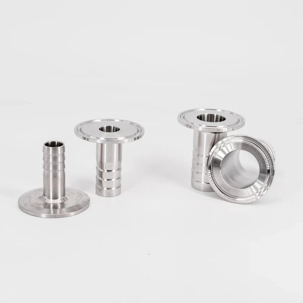 Pipe Fitting 6 8 10 12 14 16 19 25 32 38 mm Hose Barb 0.5" 1" 1.5" 2" Tri Clamp SUS 304 316L Stainless Steel Sanitary