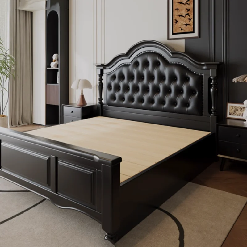 Letto di design in legno king size con struttura da pavimento - immagine 6