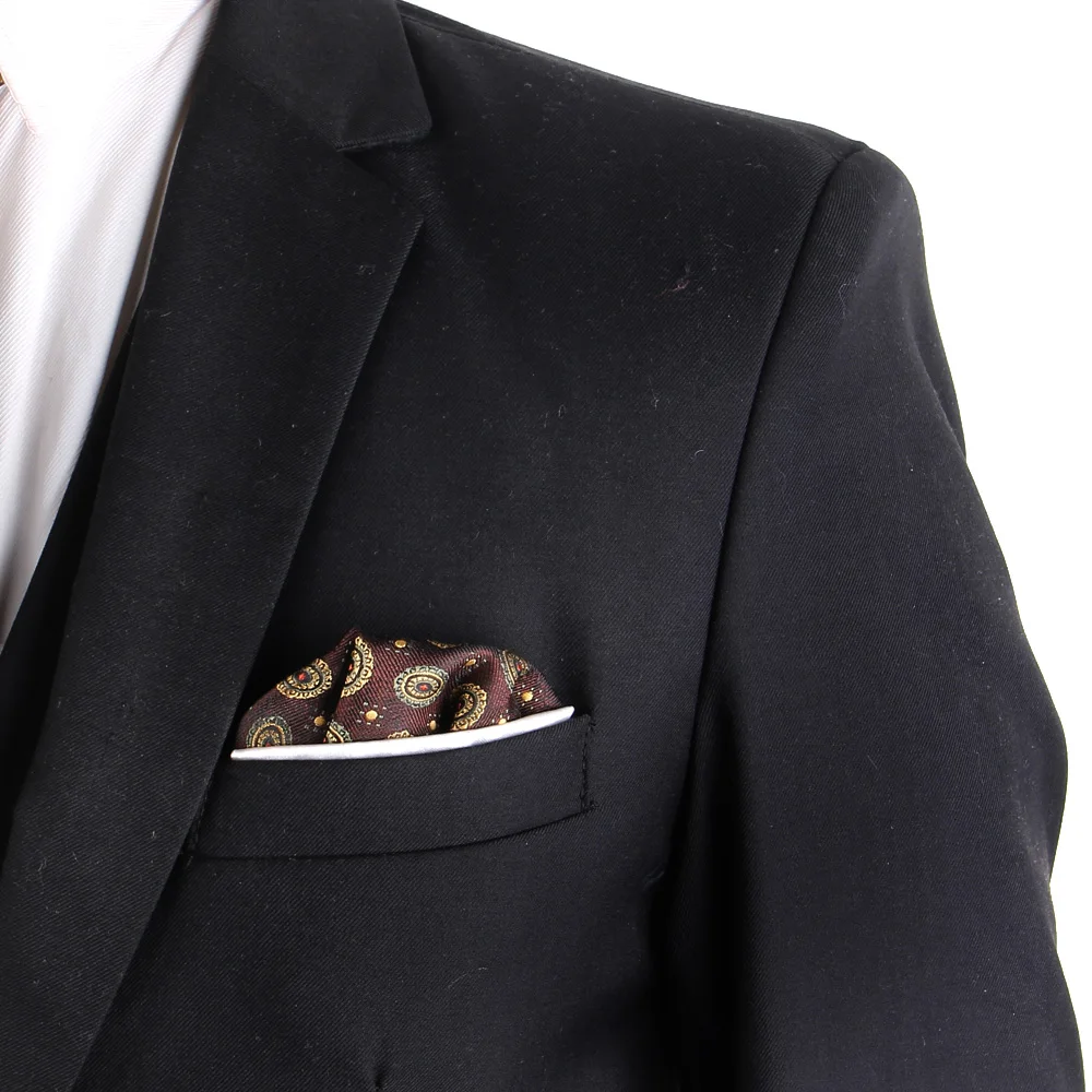 Men's Pocket Square Floral Chest Towel Woven Hanky Gentlemen Hankies Men's Suit Handkerchief Pocket Towel pocket square mini handkerchief