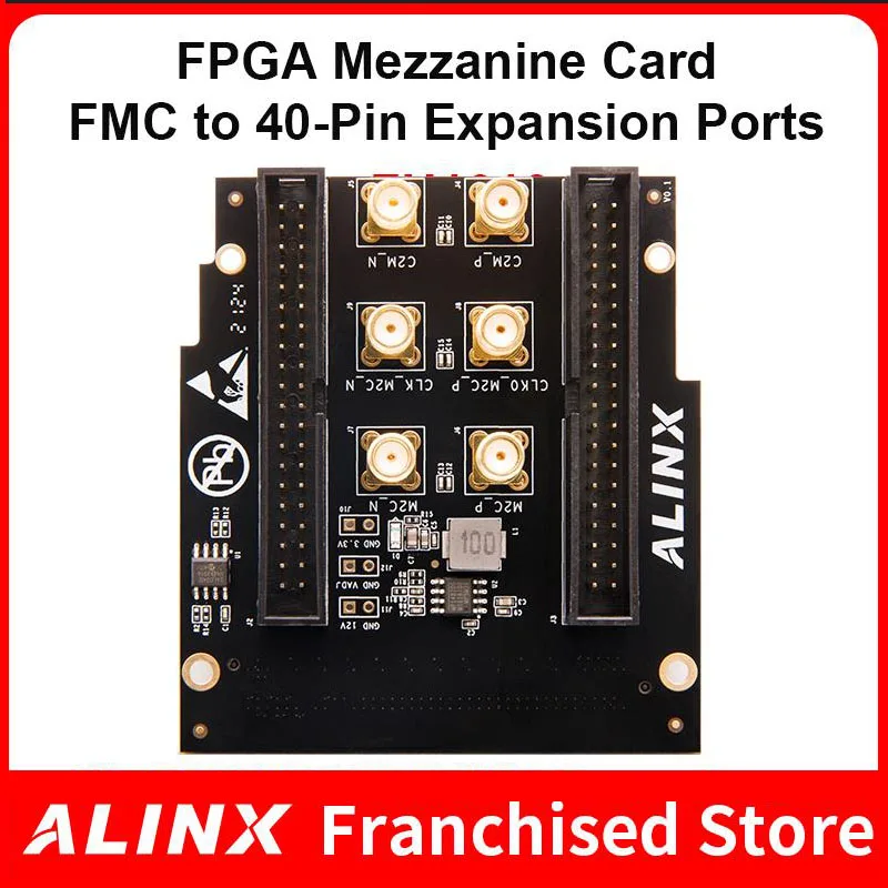 

ALINX FL1010: FMC LPC Interface to 40-Pin Expansion Ports Interface Adapter Board FMC Daughter Board for FPGA Board