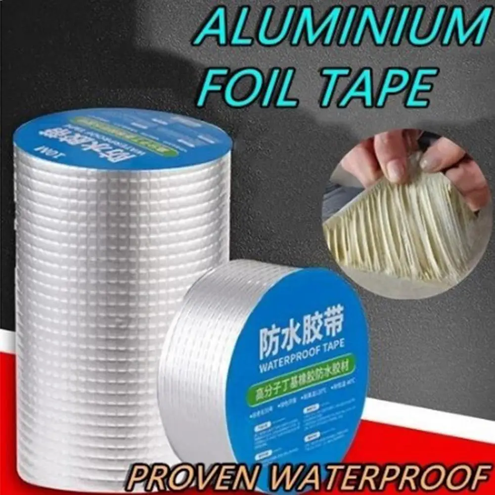 China waterproof aluminum foil butyl rubber roofing tape factory and  manufacturers