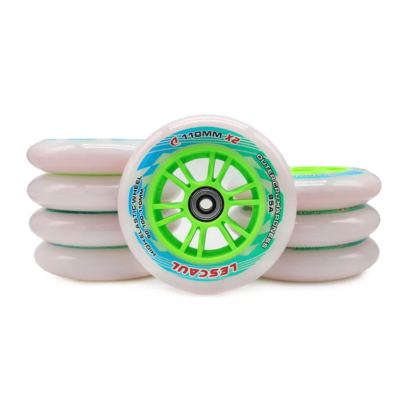 Inline Speed Wheel Dual Core Hard Wheels Skate Speed 100mm Wheels