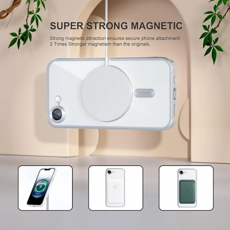 Magnetic Titanium Case with Screen Protector and Camera Cover - Metallic Glossy Luxury Finish