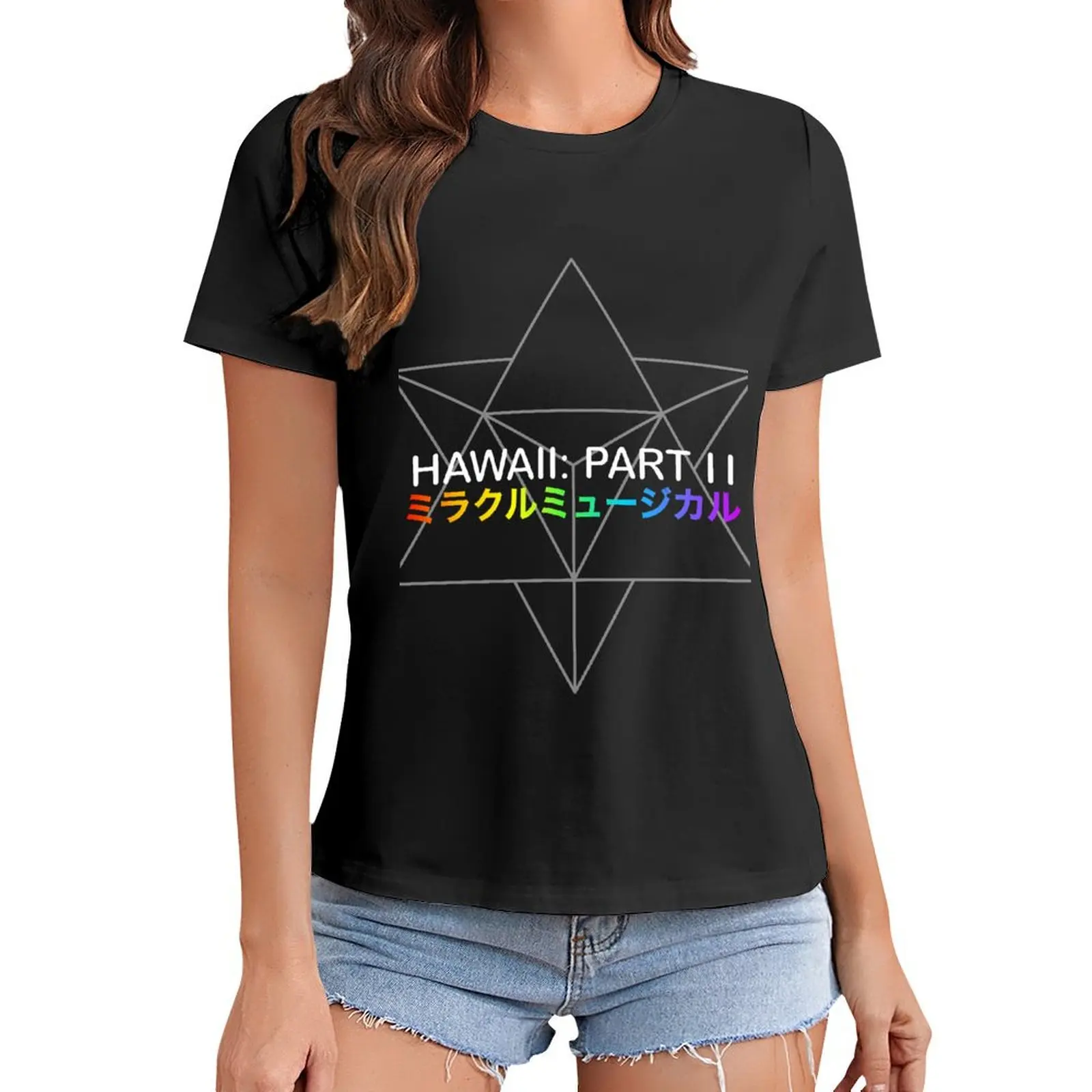 

Miracle Musical - Hawaii: Part II (Black) T-Shirt plus sizes aesthetic clothes customizeds tops Women