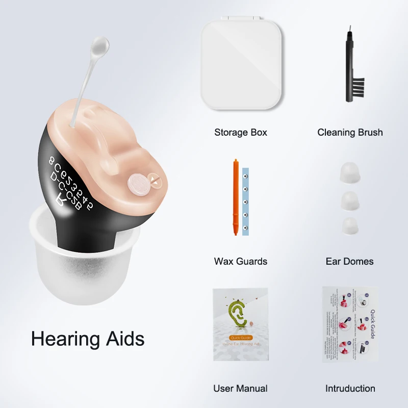 Prothèse Auditive Numérique Intra-auriculaire Invisible - Mini Amplificateur Sonore Neuf