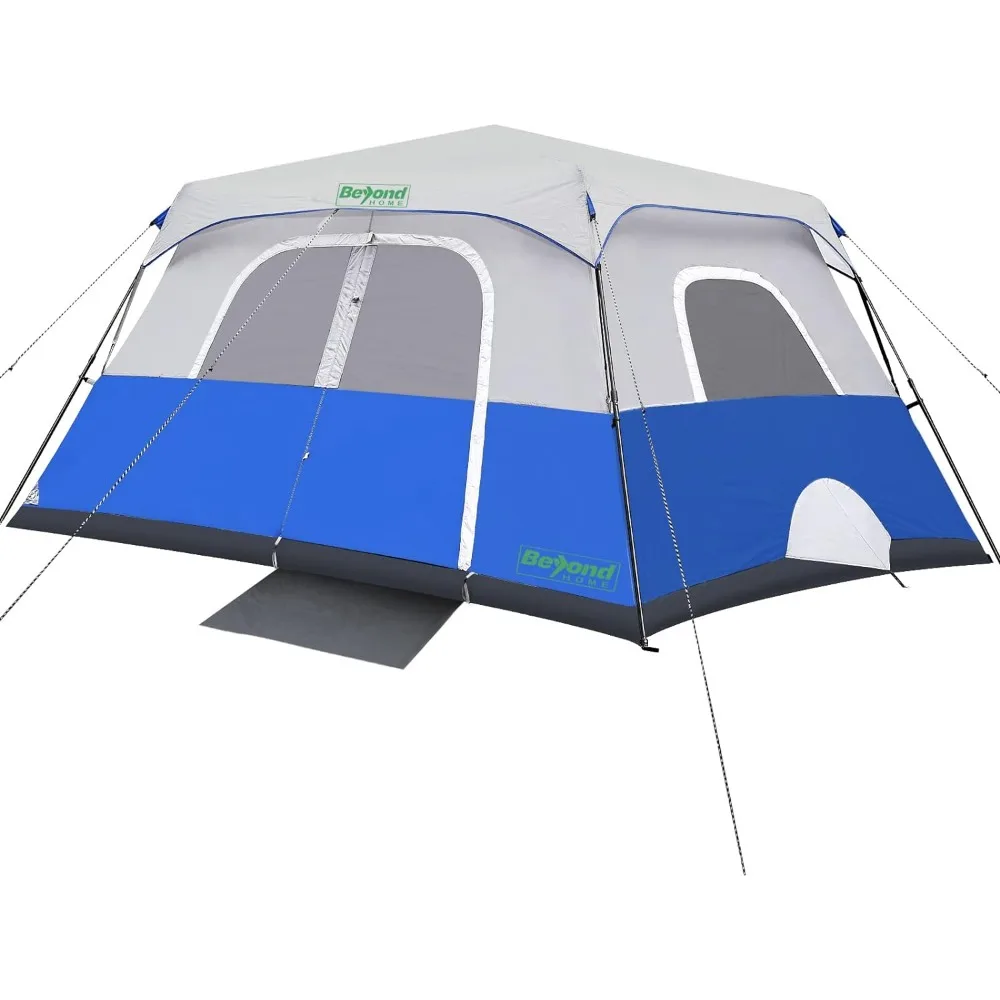 

Instant Cabin Tent, 8 Person/10 Person Camping Tent Setup in 60 Seconds with Rainfly & Windproof Tent