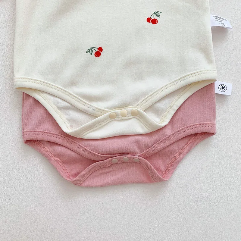 Summer Baby Girls Cherry Bodysuit One Piece