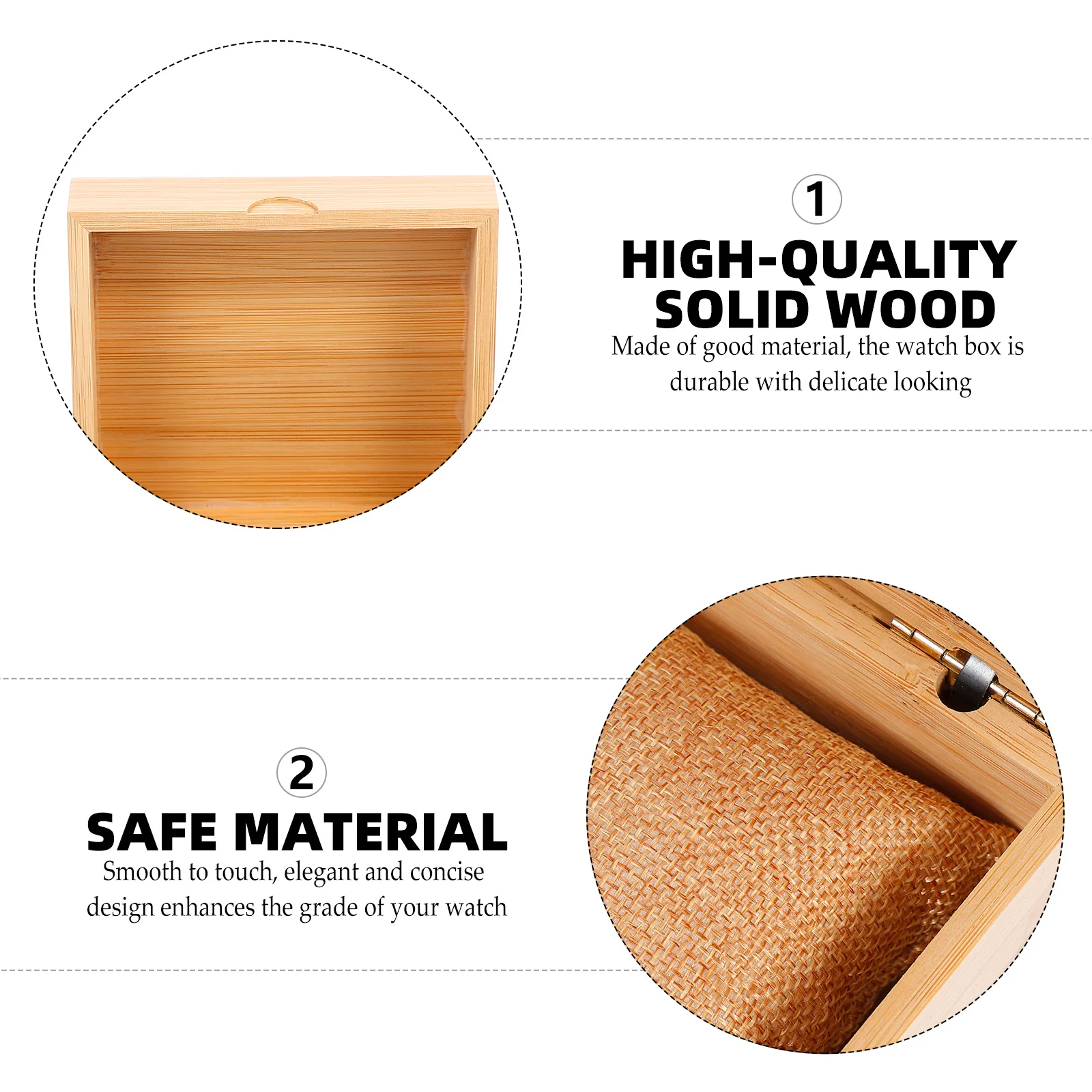 Durable Wooden Watch Box Premium Storage Travel Case Gift Packing Jewelry Display Watches Accessories