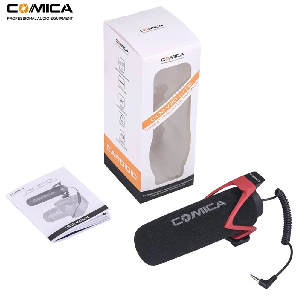 CVM-V30 LITE Video Microphone Condenser Volgging Recording Mic for Canon Nikon F