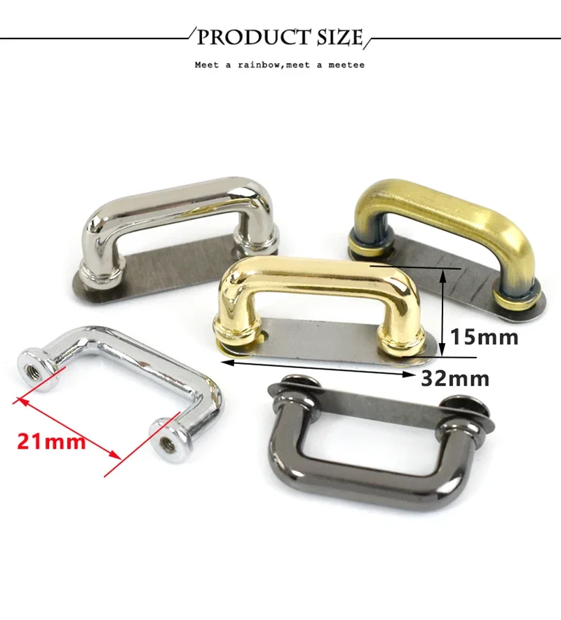 5/10/20Pcs 21mm Metal D-ring Buckles Arch Bridge with Screws Clasp Bag Handle Strap Connector Buckle Hardware Accessories