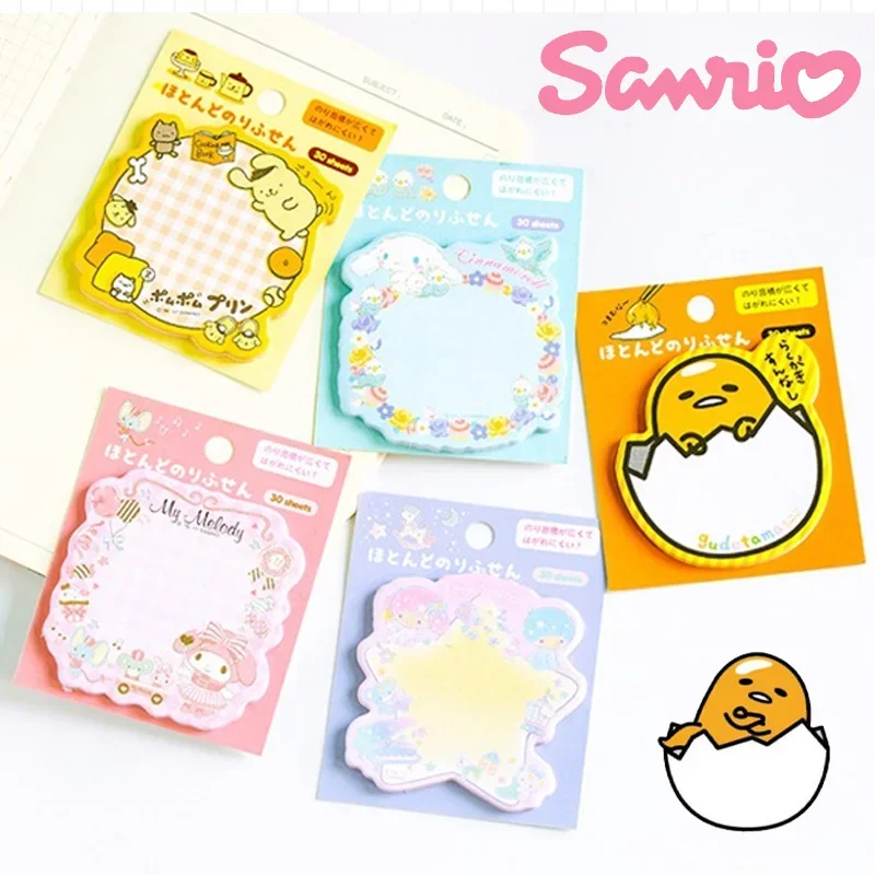Sanrio Gudetama Melody Kawaii милая бумага для аниме клейкие заметки креативный блокнот блокноты для записей офисные и школьные канцелярские принадлежности клейкая наклейка