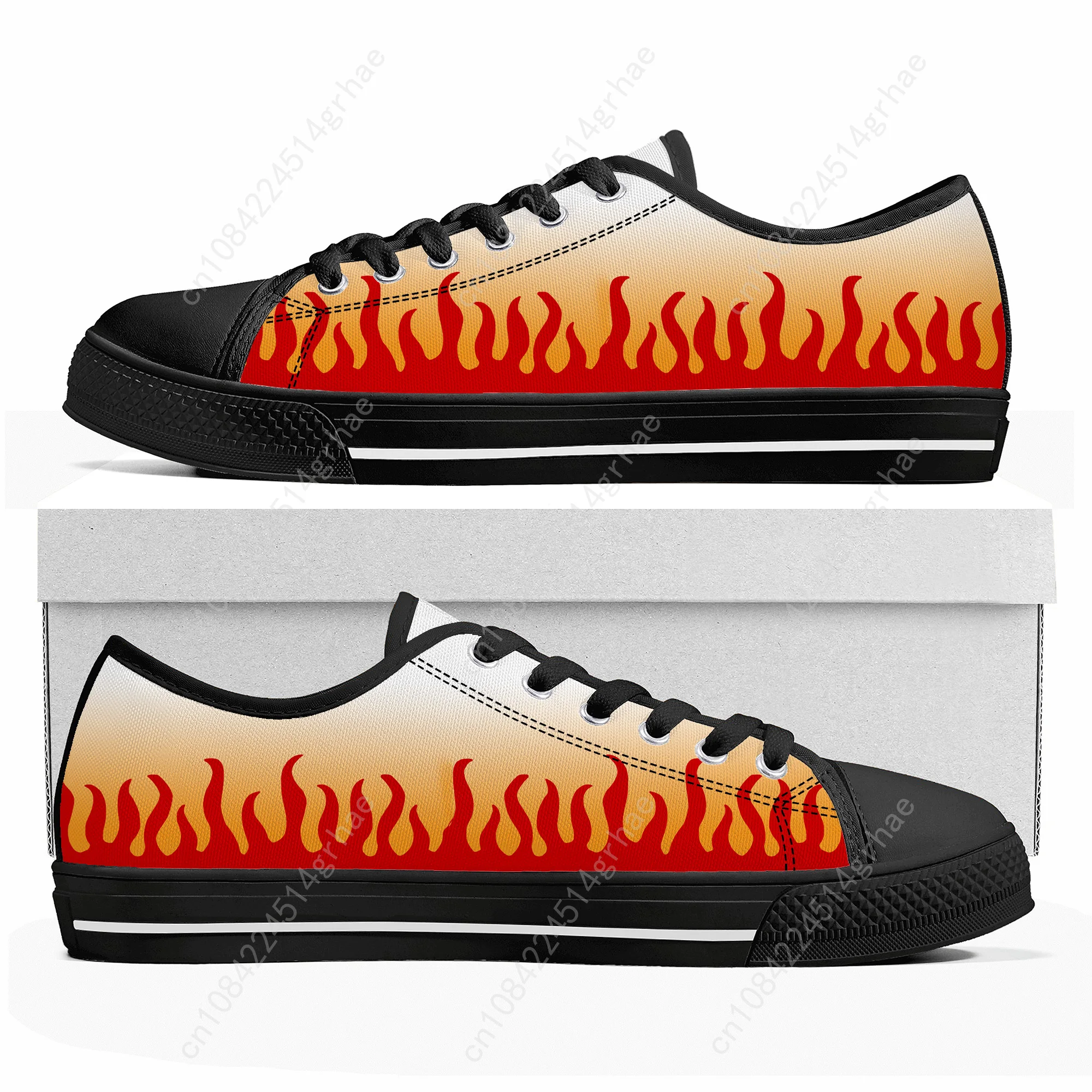 Anime Cartoon Cosplay Nezuko Tanjirou Zenitsu Rengoku Low Top Sneakers Mens Womens Teenager Canvas Sneaker Couple Custom Shoes