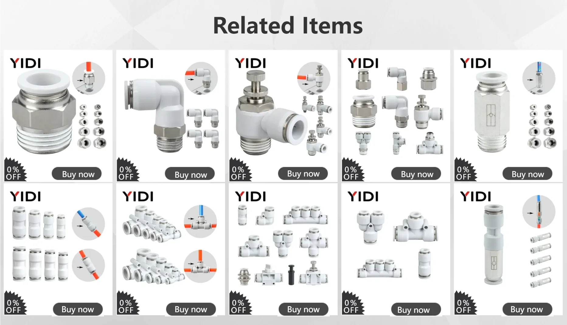 Description Picture 2 of item5/10 pcs PCF 4mm Air Hose Fitting 10mm Quick Push in to Pneumatic Connection 6mm 8mm 12mm Tubing Fittings Female Screw Connector