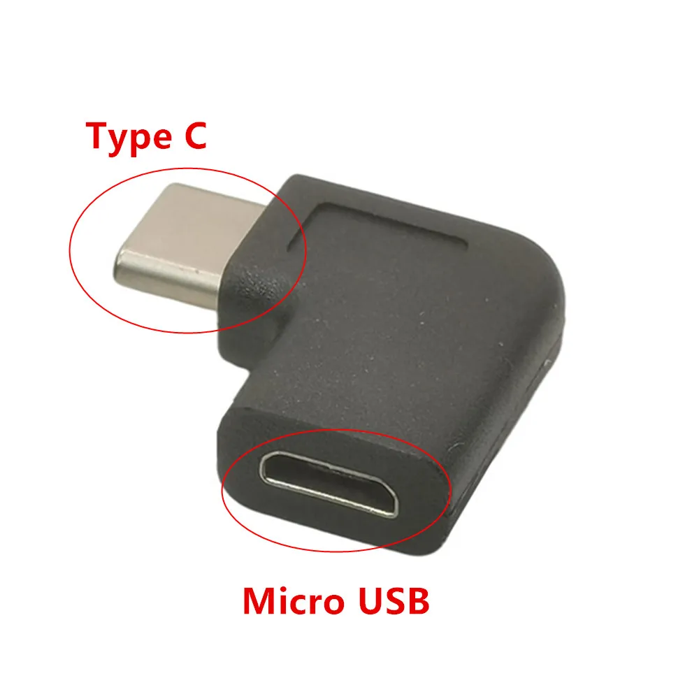 90 Degree Right Angle USB-C Charging and Data Adapter Cable