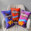 Funny Food Chips Doritos Pillowcase Bedroom Cushion Cover Sofa Cushions Bed Pillows Cover 40x60cm Pillow Case Car Office Seat 1