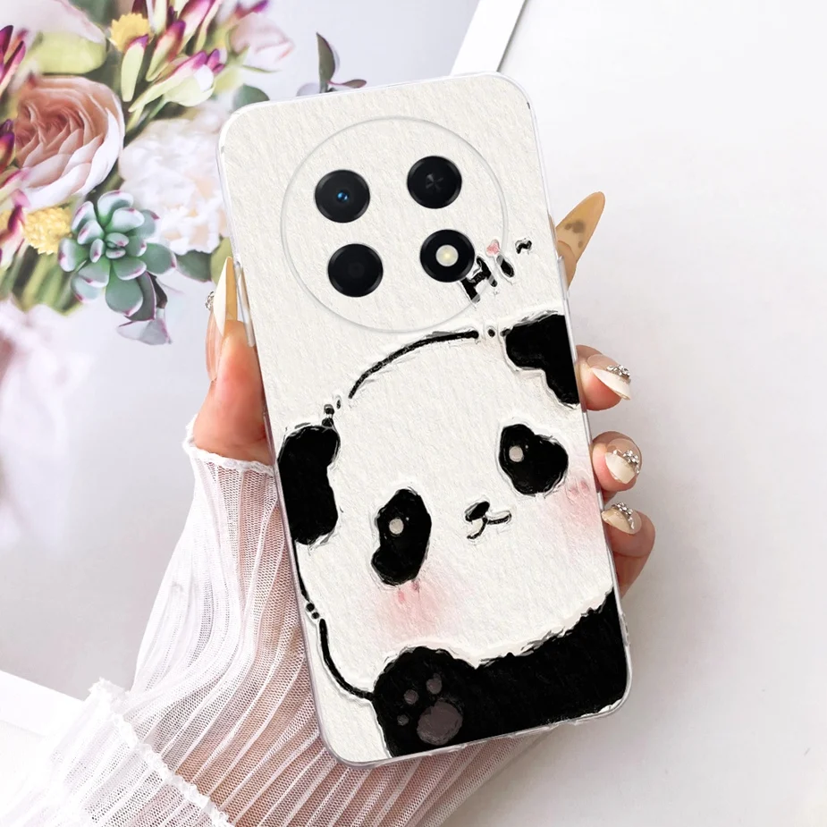 Cute Cat & Peacock Painted Soft Silicone Case - Enhanced Protective Cover