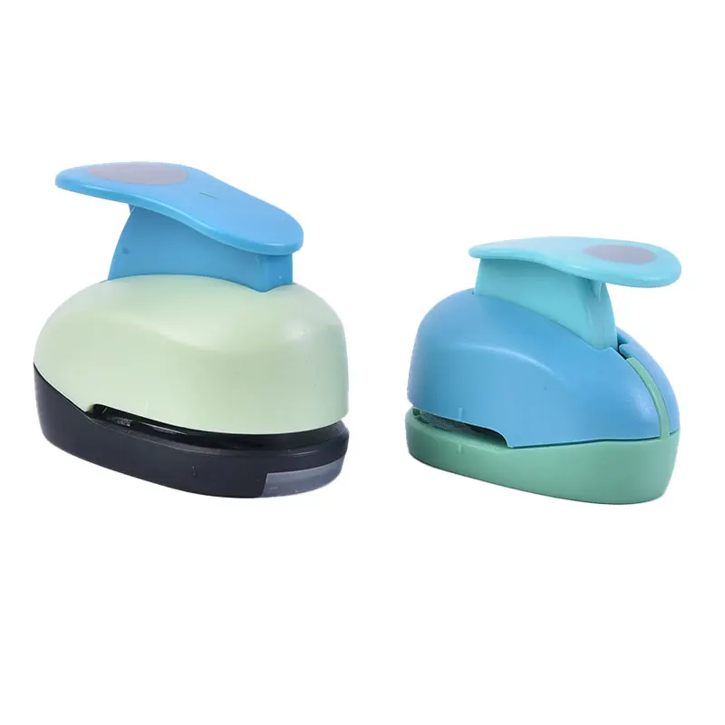 Round Hole Punch DIY Embossing Device Children's Educational Embossing Machine Manual Paper Cutter School Supplies