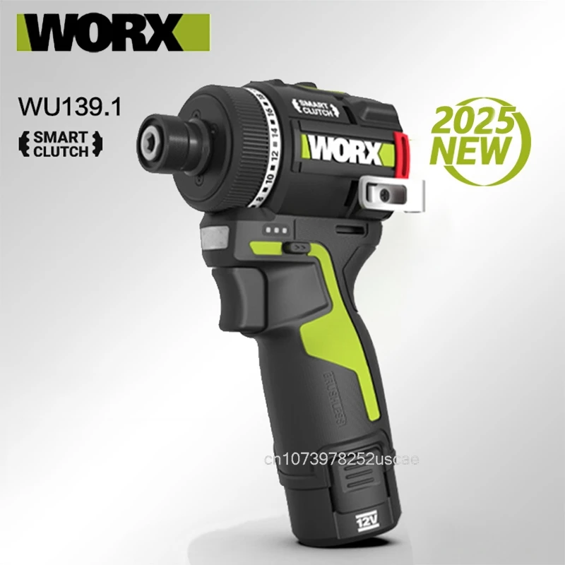 Worx WU139 Cordless Screwdriver Dual Speed 50Nm 12v 1800rpm 18+1