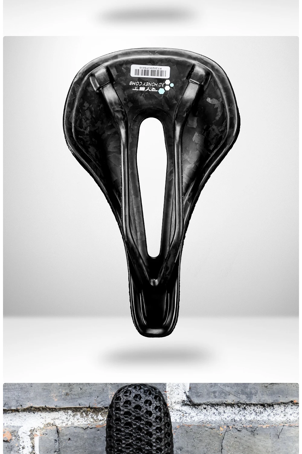 Ryet 3d bedruckte bike carbon sattel 140mm 143mm super leichte straße mtb racing sättel fahrrad sitzkissen fahrrad sitzteile – Detail 14
