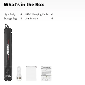 Ambitful GC12 Gold Crow 12 Flexible Photography Lighting Air Light 2700K-6500K Portable LED Soft Light Inflatable 6