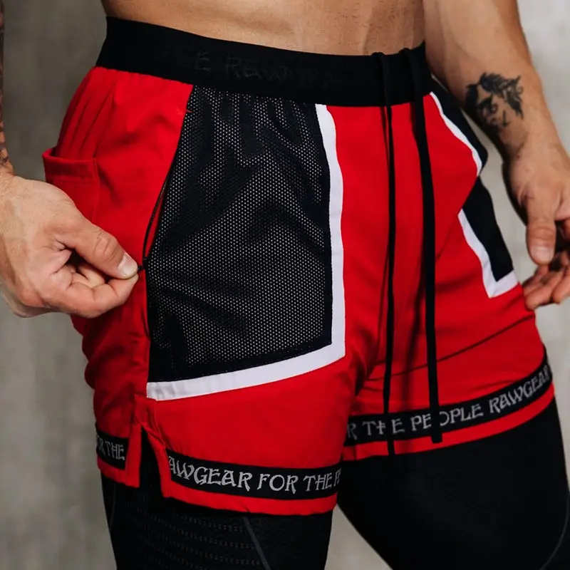 best casual shorts for men Men Gym Fitness Bodybuilding Sweatpants Fashion Print Black Patchwork Running Shorts Male Summer Workout Training Sport Shorts casual shorts for women