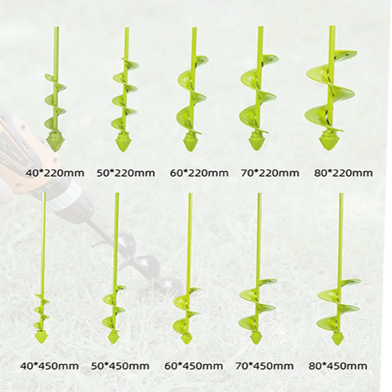 New Planter Garden Alloy Auger Spiral Drill Bit Flower Planting Hole Digger Drill Bit Yard Gardening Planting Hole Digger Tool 2