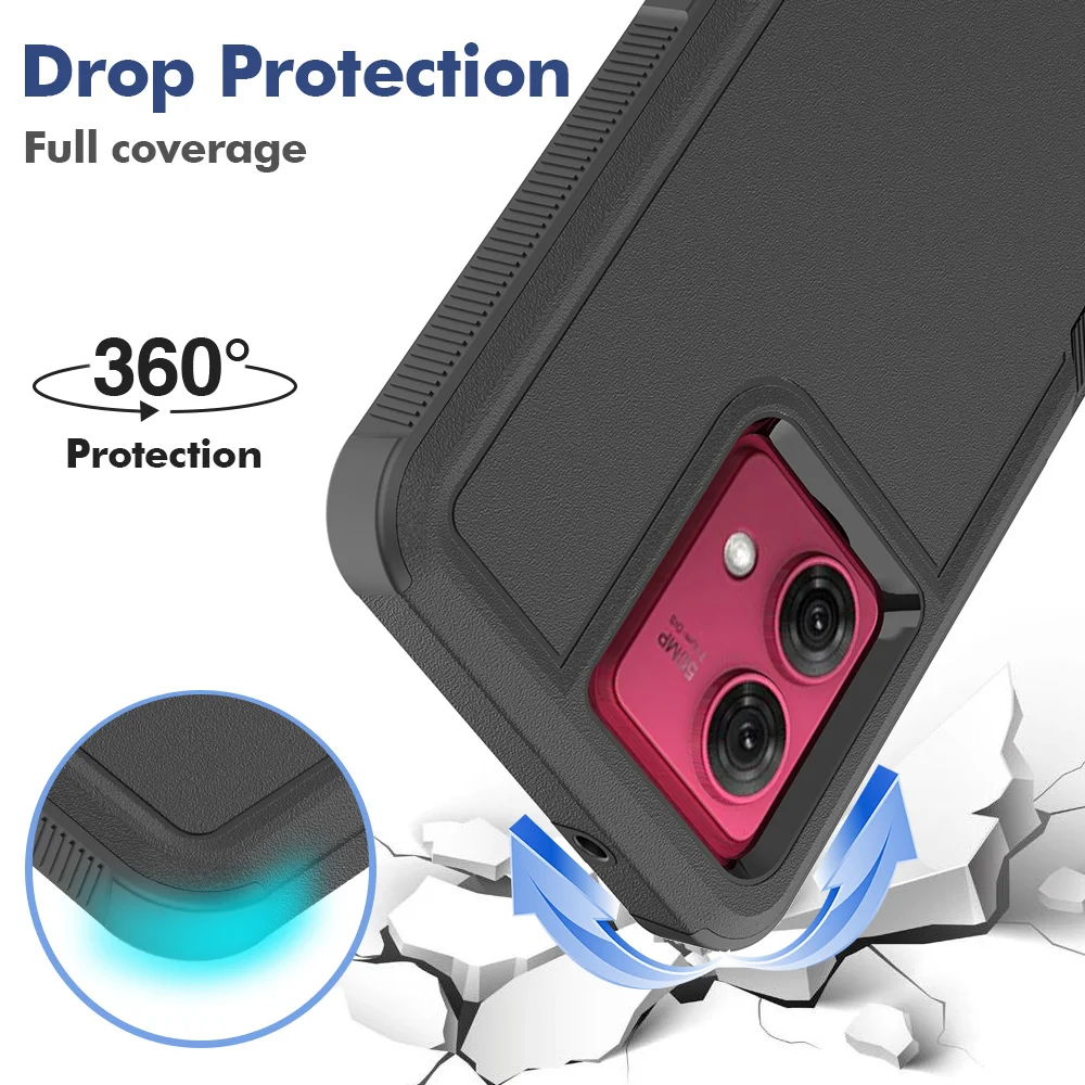 Fashion TPU/PC Hard Case Anti-Shock Phone Cover with Hybrid Armor Shell and Dual Layer Protection
