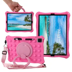 Kids' 360° Rotating Soft Silicone Tablet Stand Cover - iPad A19 12th 2026 (Pink)