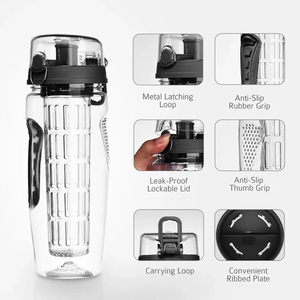 1000ml Water Fruit Bottle Bpa Free Plastic Sport Fruit Infuser Water Bottles Infuser Juice Shaker Drink Bottle water bottle sports water bottle sports bottle shaker bottle plastic water bottle