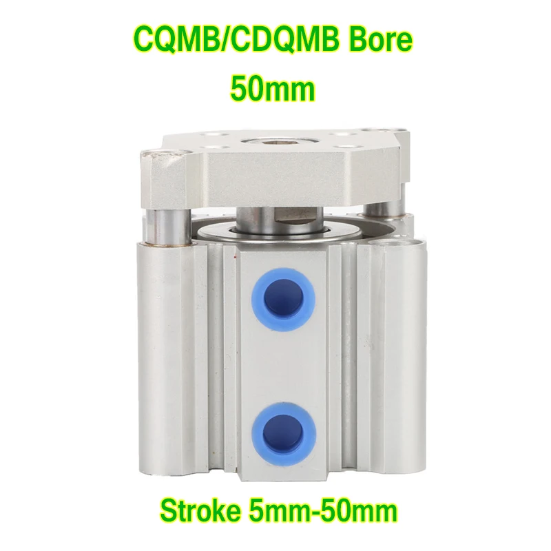 Cqm Cdqm Cqmb50 Cdqmb50 Pneumático Compacto Cilindro Guia Haste Curso 550 mm Dupla Ação Única